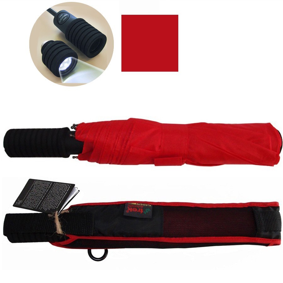 Outdoorový deštník Light Trek automatik flashlite červený Euro Schirm Z413F329R