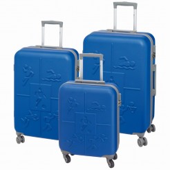 Cestovní kufry Check.In Sports modré - 3 ks