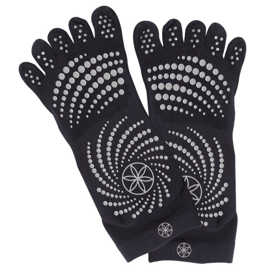 Ponožky na jógu Gaiam No-Slip Grey, Velikost S / M Gaiam Z64G05-52223