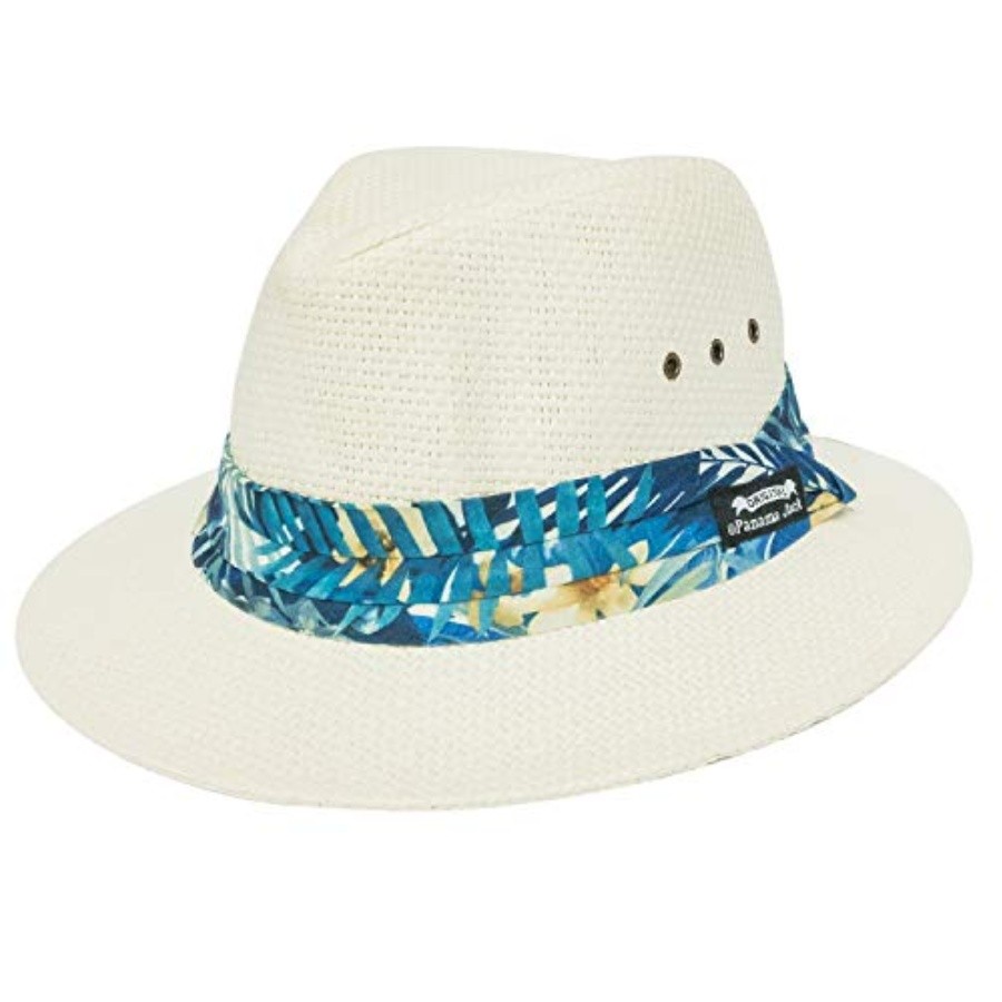 Pánský klobouk Panama Jack Safari Toyo modrý, Velikost M Panama Jack Z34PJ173-blue2