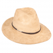 Dámský klobouk Scala Faux Suede Safari béžový