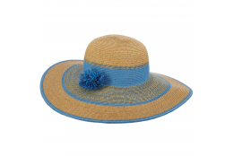 Dámský kloubouk Cappelli Straworld Pom Poms modrý
